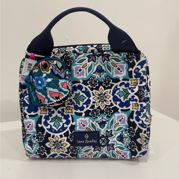 Vera Bradley Handbags - Vera Bradley Set Cooler Lunch Bag Lisbon Medallion Cool + Charm for AirPods